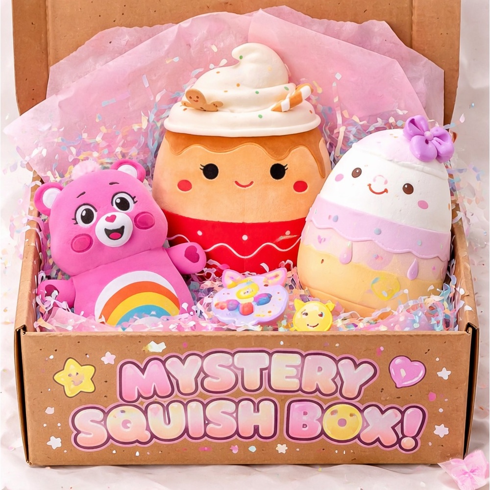 Cute Mystery Squishmallow box 3 mystery 7.5/8” Squishmallowd